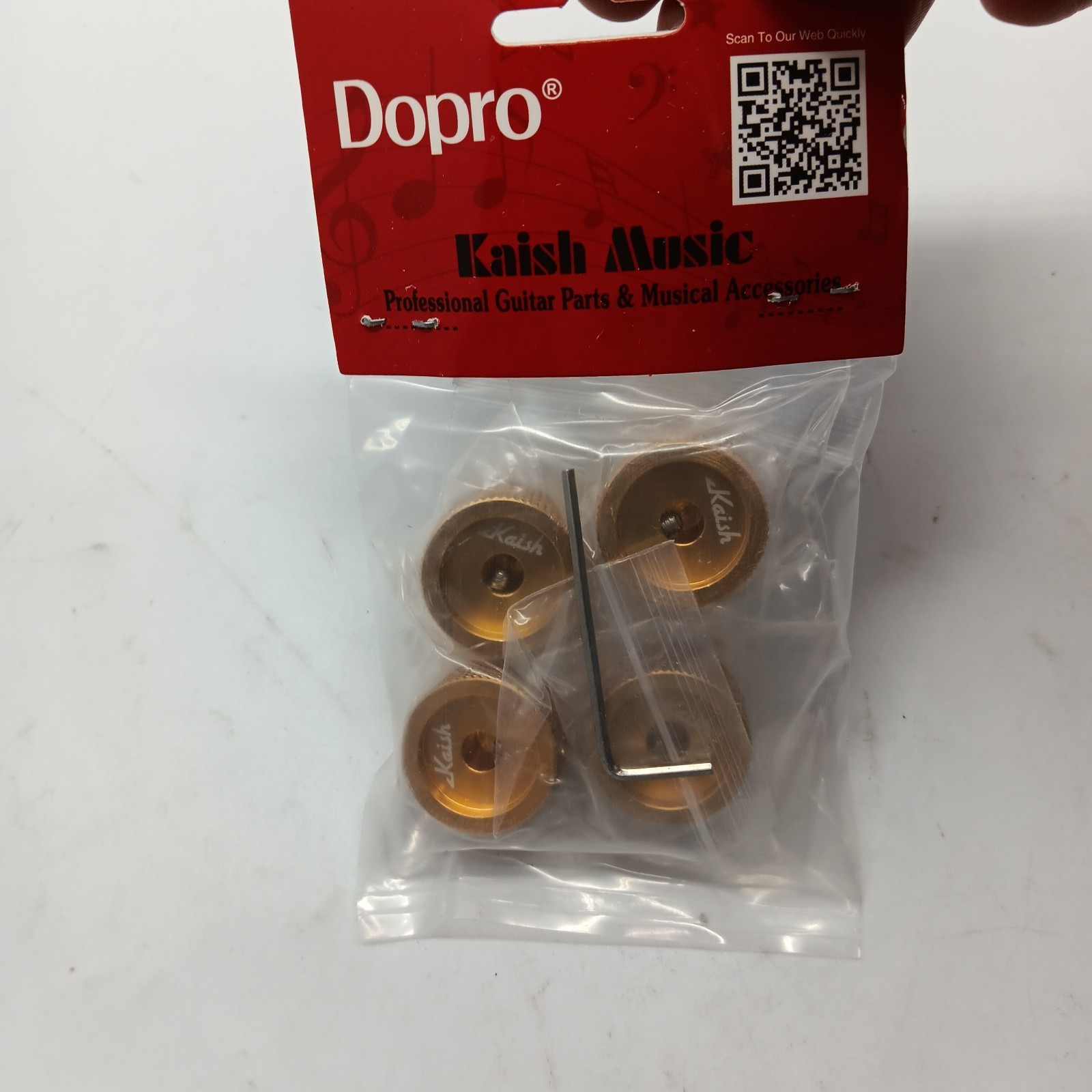 4pcs Guitar/Bass/AMPS Set Screw Aluminium Pot Knobs 1/4" Top Hat Knob Bell Knobs