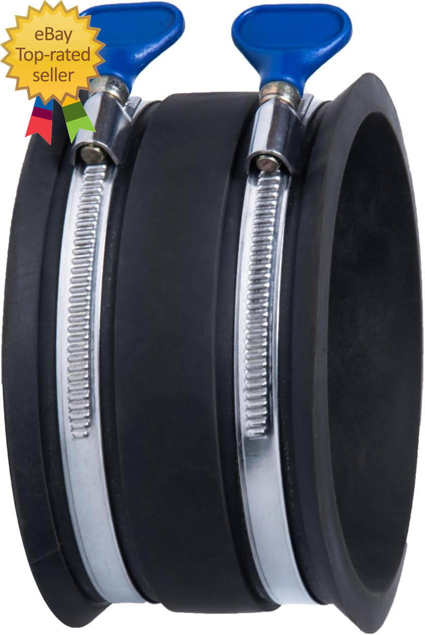 70369 4 Inch Dust Control Flex Cuff with Adjustable Key Hose Clamps
