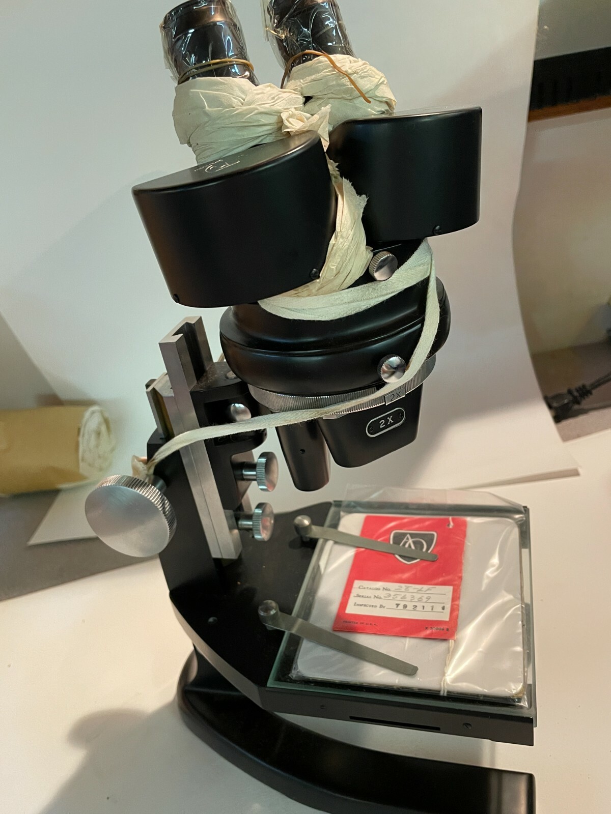 Vintage (1950's) Collectible  American Optical Greenough stereo microscope