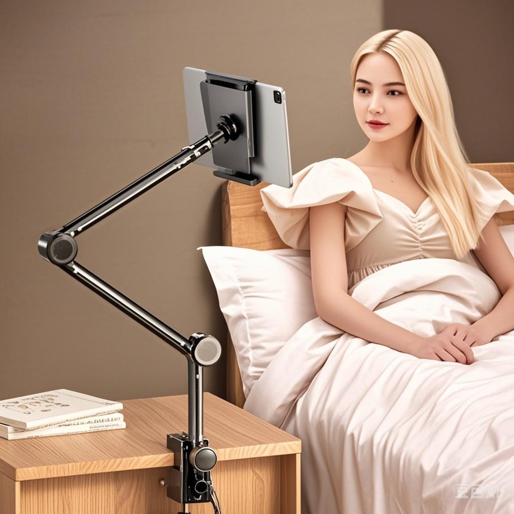 Long Arm Tablet iPad Kindle Phone Holder for Desk Bedside Adjustable Stand Mount