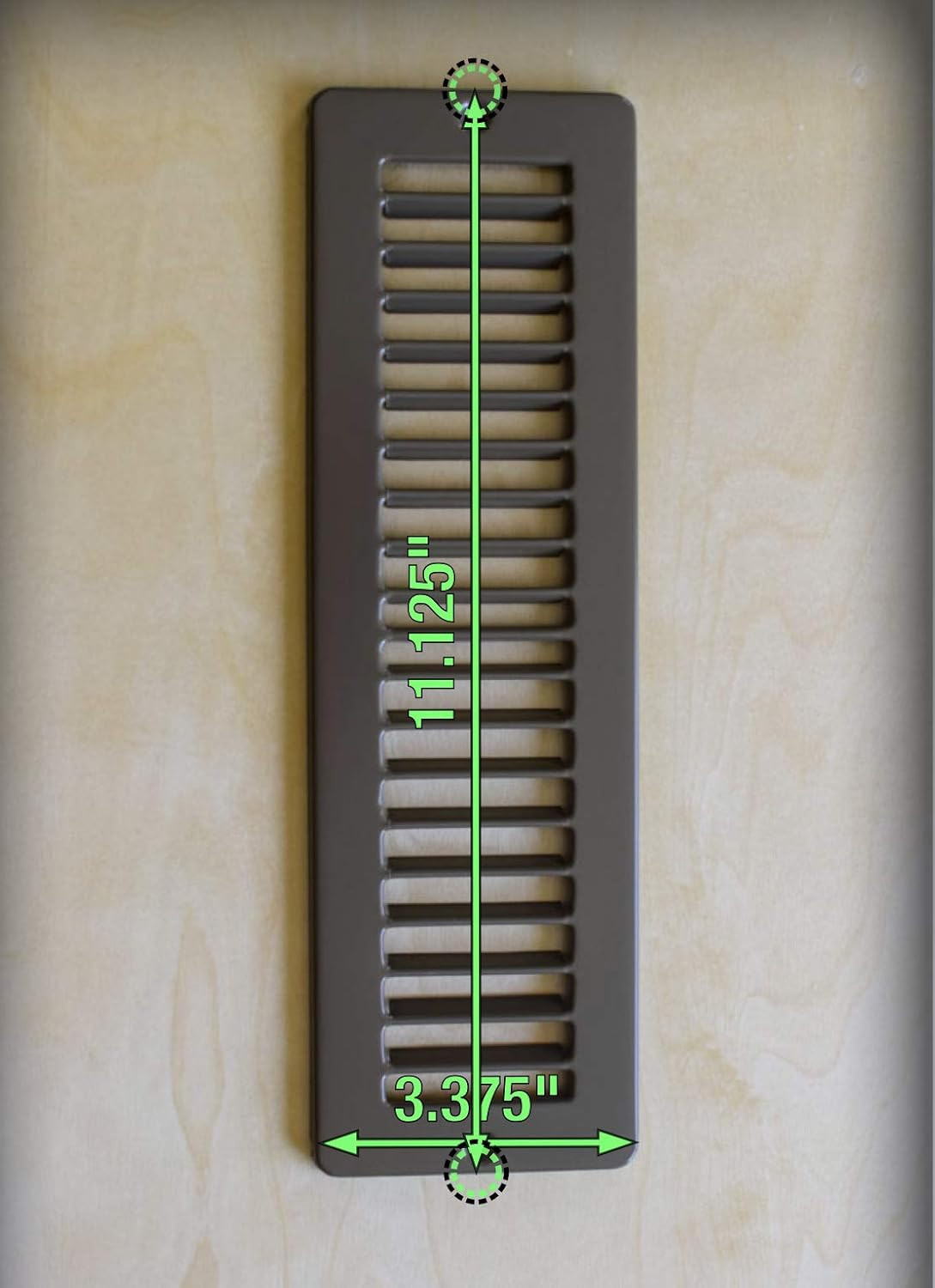 Toe Ductor Under Cabinet Heating and Cooling Brown Register Plate