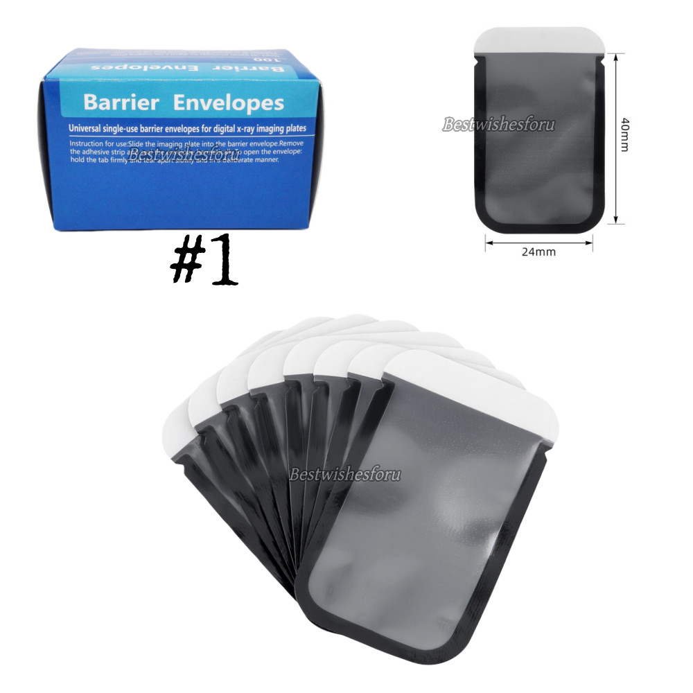 1 Box/100pcs Dental #1 Digital X-Ray Scan X Barrier Envelopes for Phosphor Plate