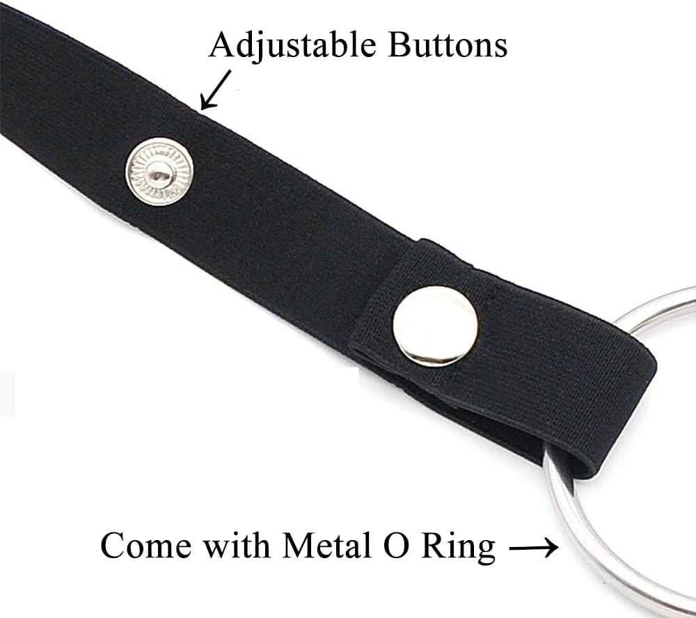 Male Chastity Cage Belt Adjustable Elastic Band 3 Way Locking Restraint Strap