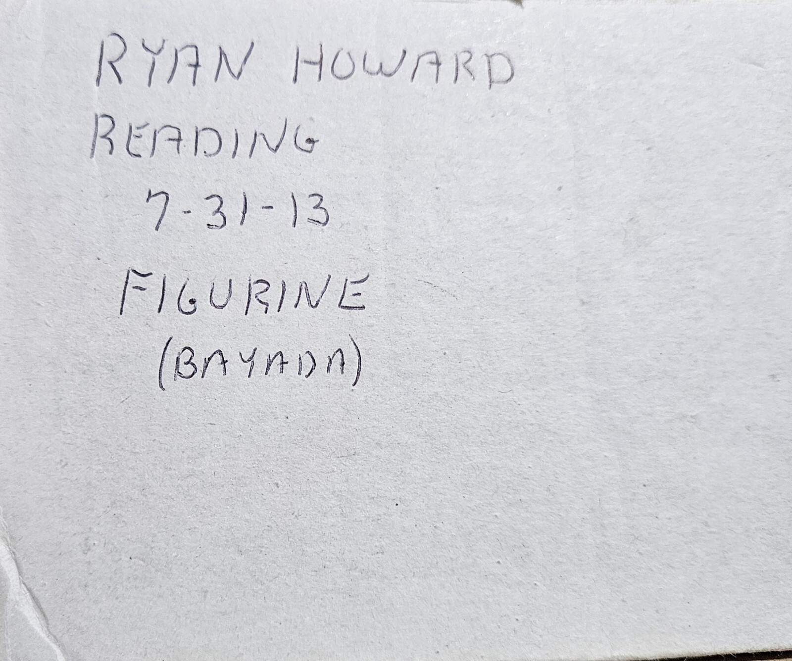 Ryan Howard Figurine Reading SGA 7-31-13