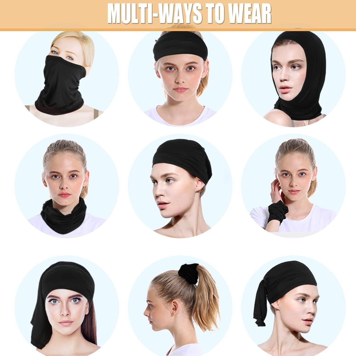 Neck Gaiter Bandana Face Mask: Sun Cooling Scarf Gator Cover Head for Men Women