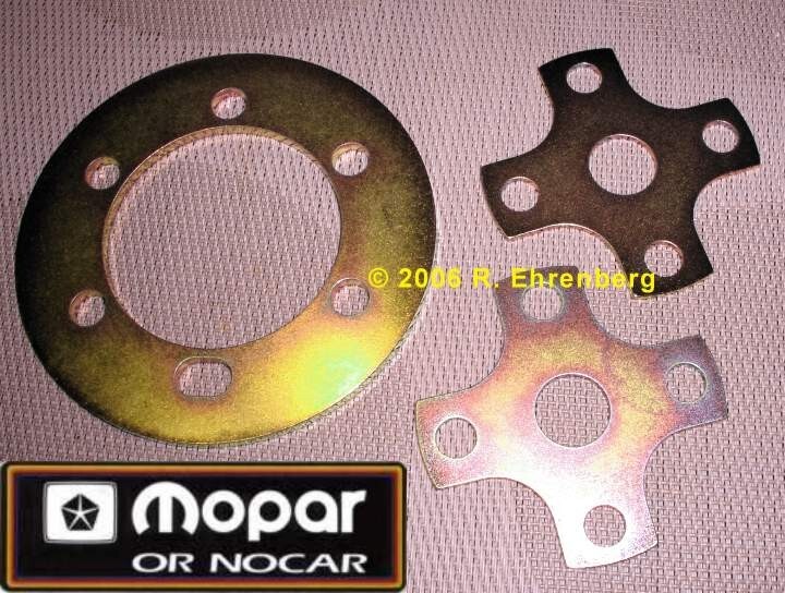 Mopar 318/340/360 Belt Alignment Pulley Shim Kit / Stop Squeals Plymouth Dodge