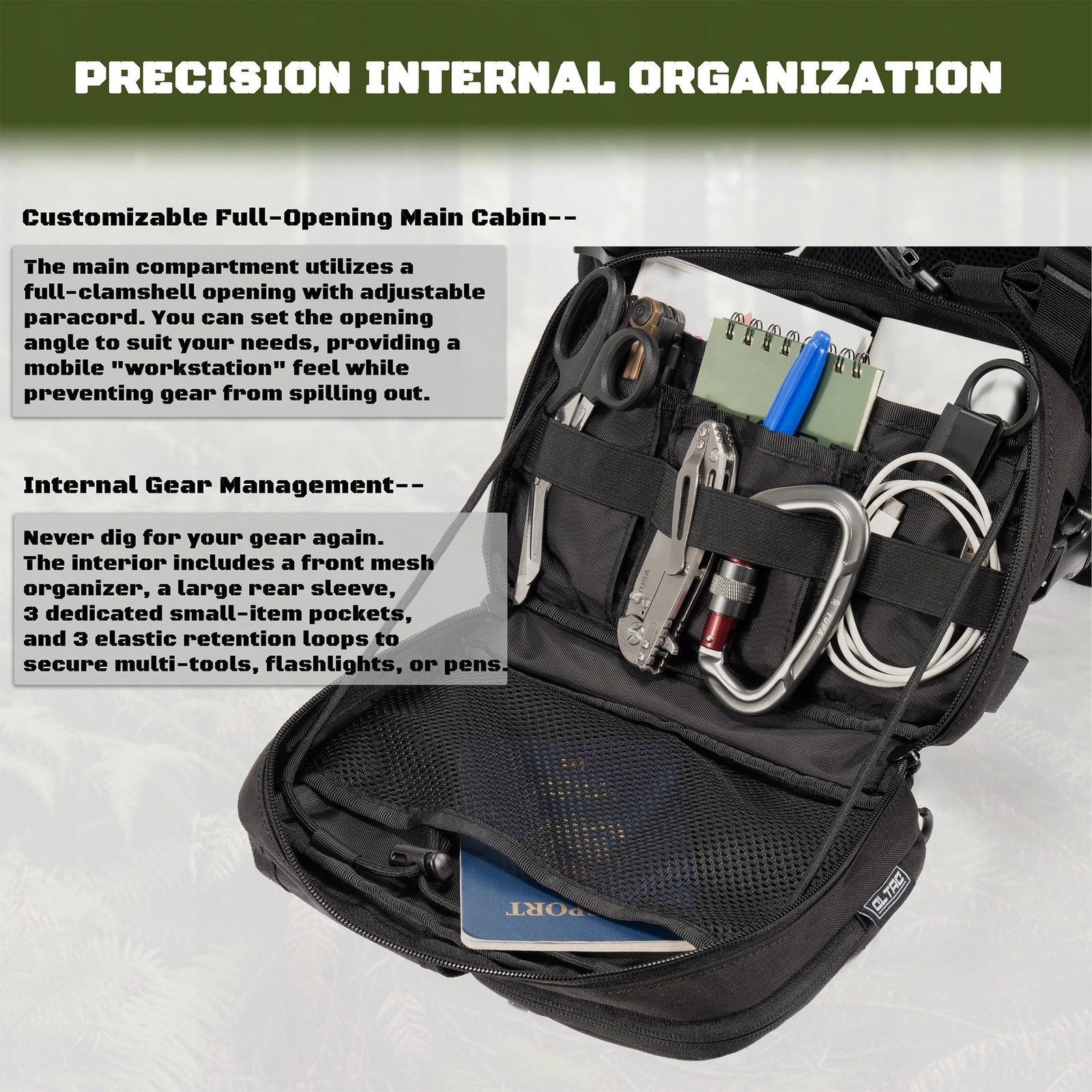 Cltac 2-In-1 Convertible Chest Pack And Hydration Backpack 2.5L Water Bladder
