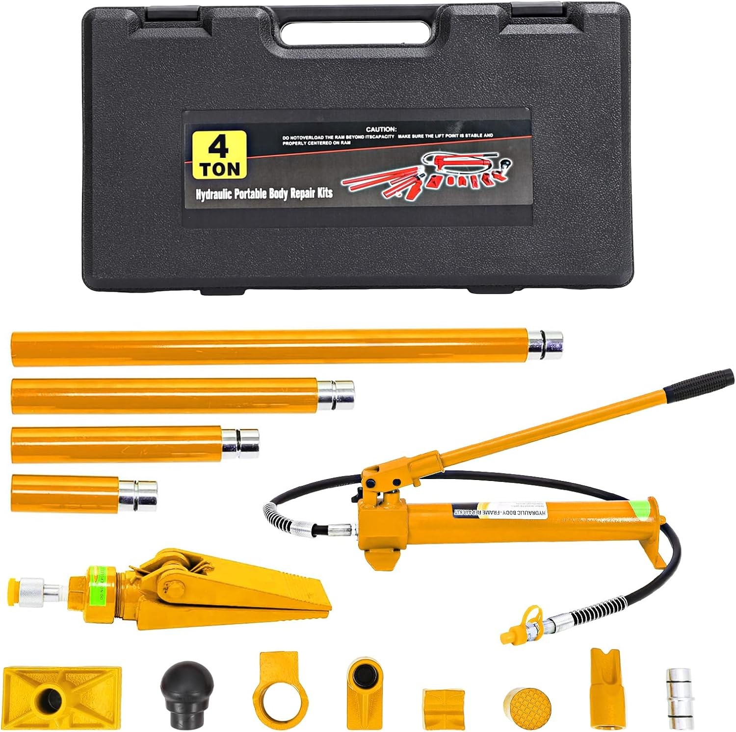 4 Ton Porta Power Kit Hydraulic Ram with Box for Auto Shop Frame Repair