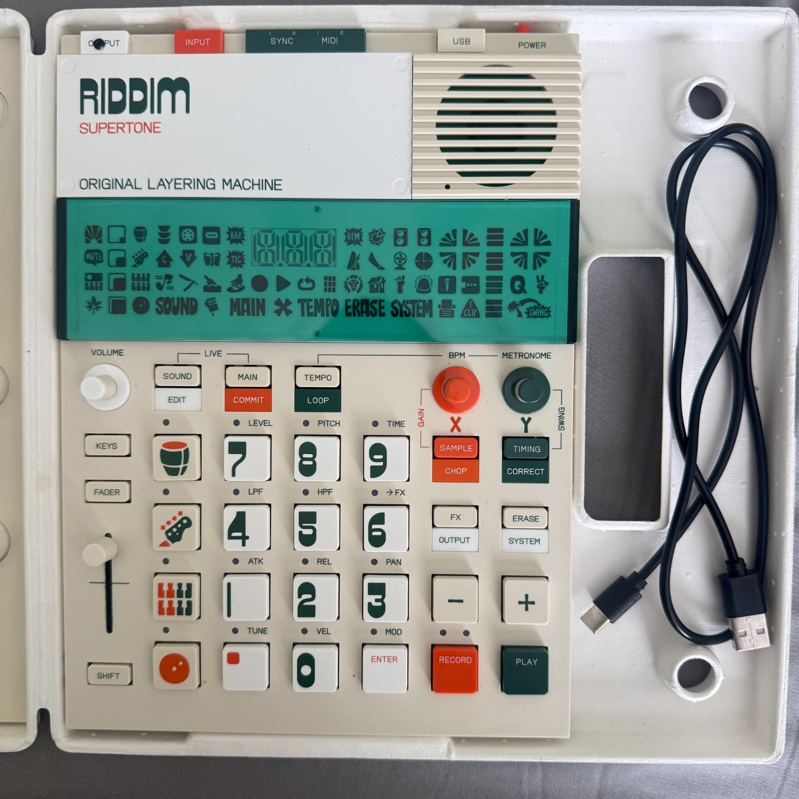 Teenage Engineering EP-40 RIDDIM Supertone Sampler Sequencer Fader USB MIDI