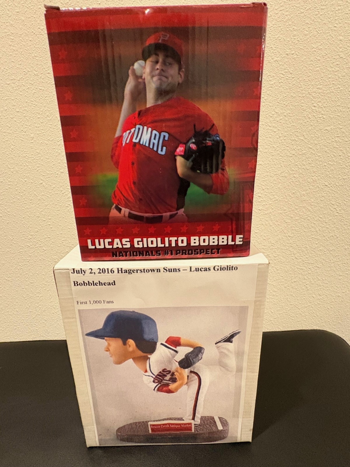 Two (2) RARE Lucas Giolito Nationals Bobbleheads - one low price, SGA 2016