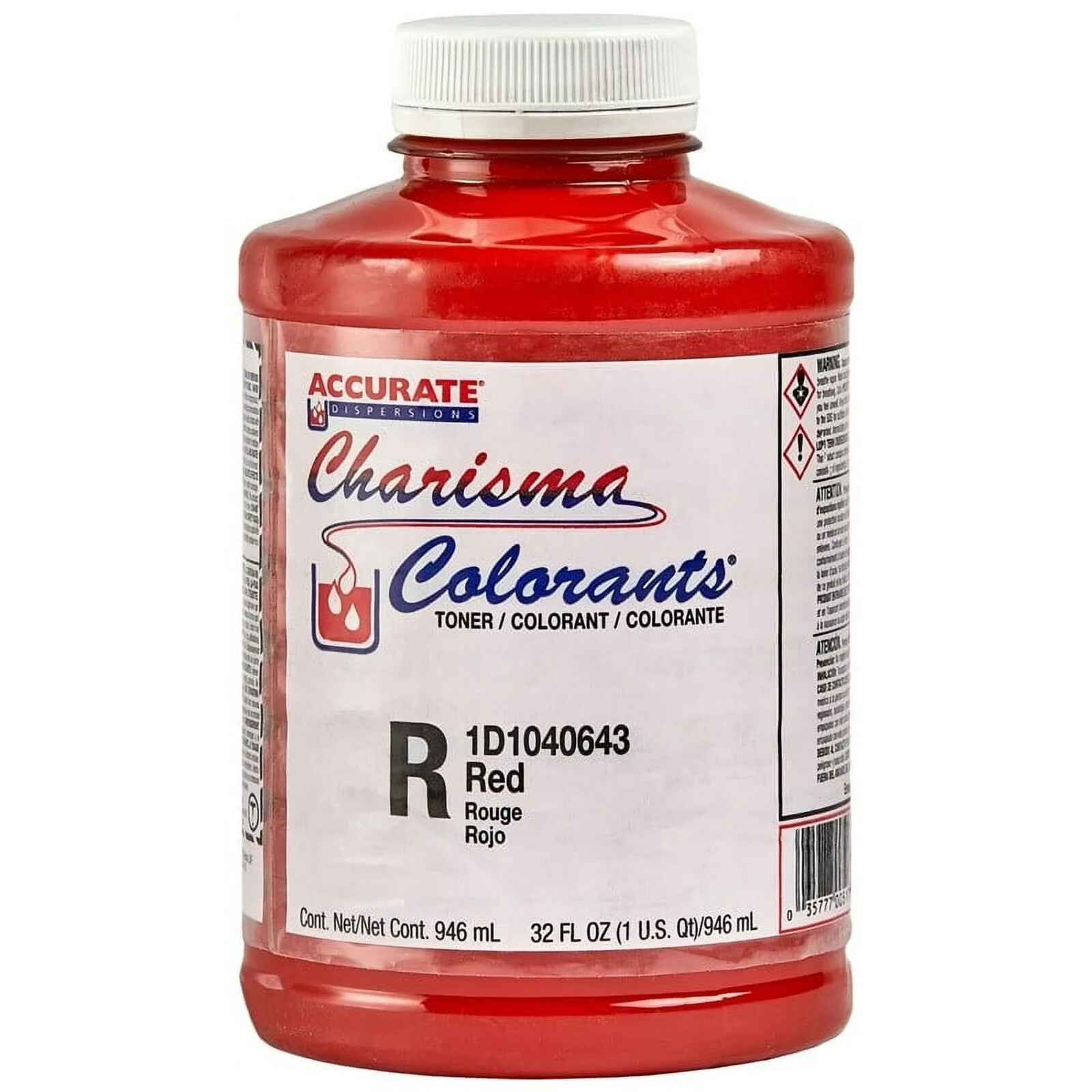Accurate Dispersions Charisma Colorant Toner 1D1040643 R-red 1 Qt