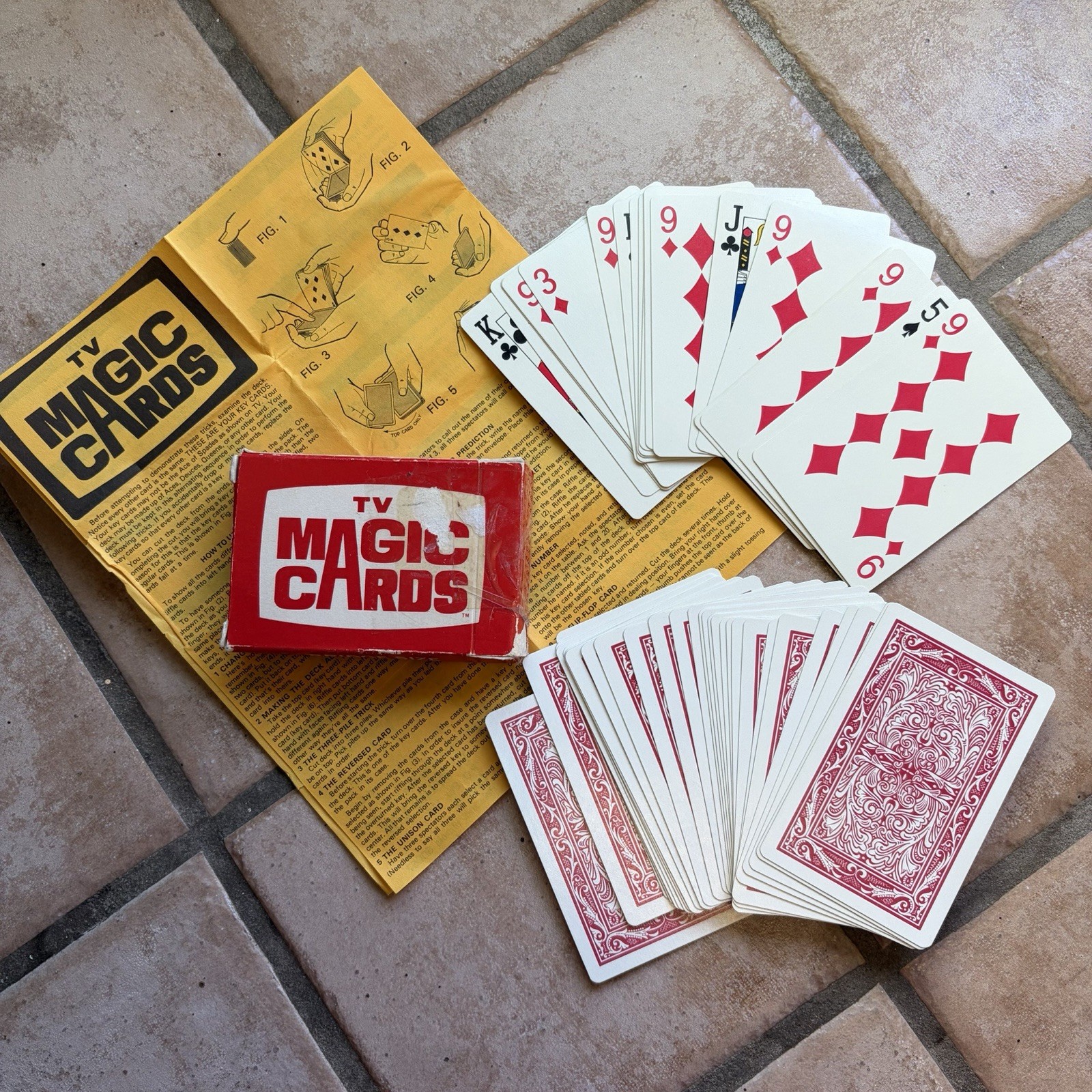 Vintage 1970 Marshall Brodien TV MAGIC CARDS Original Box & Instructions