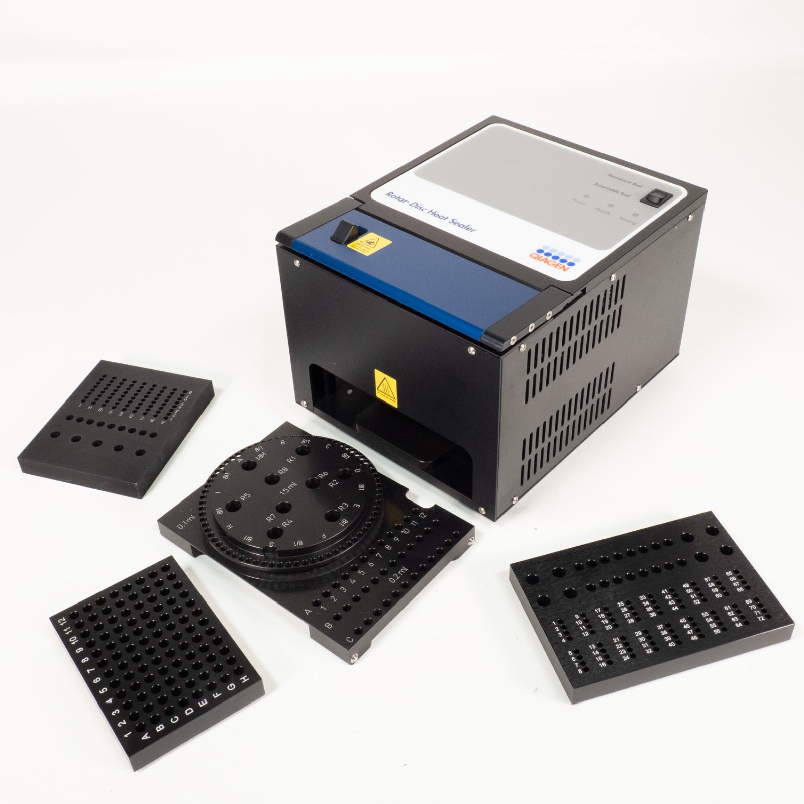 Qiagen Rotor-Disc Heat Sealer w/ Adapters Inserts Rotor Disc PCR Laboratory