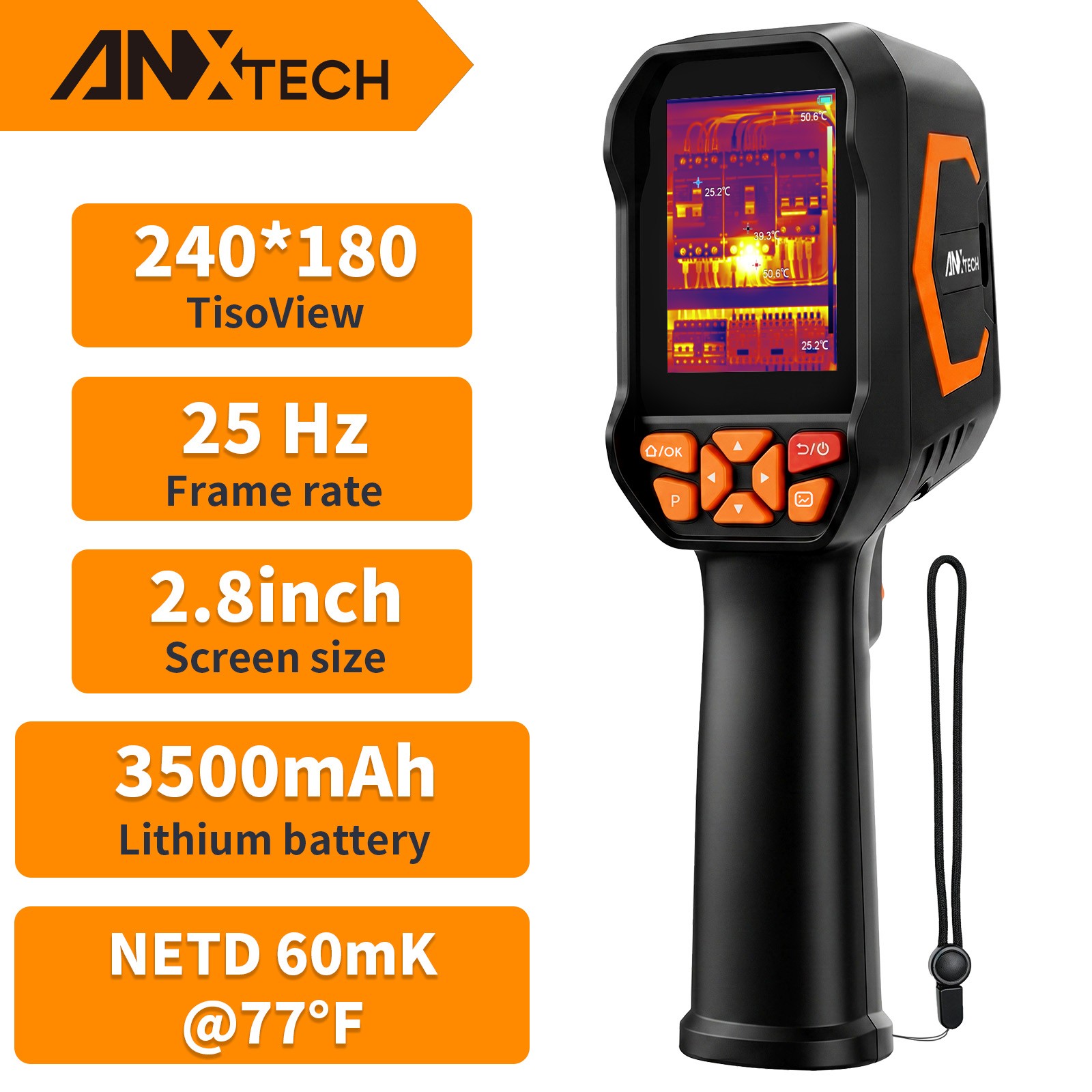 ANXTECH Handheld Infrared Thermal Camera 240x180 TISR Resolution