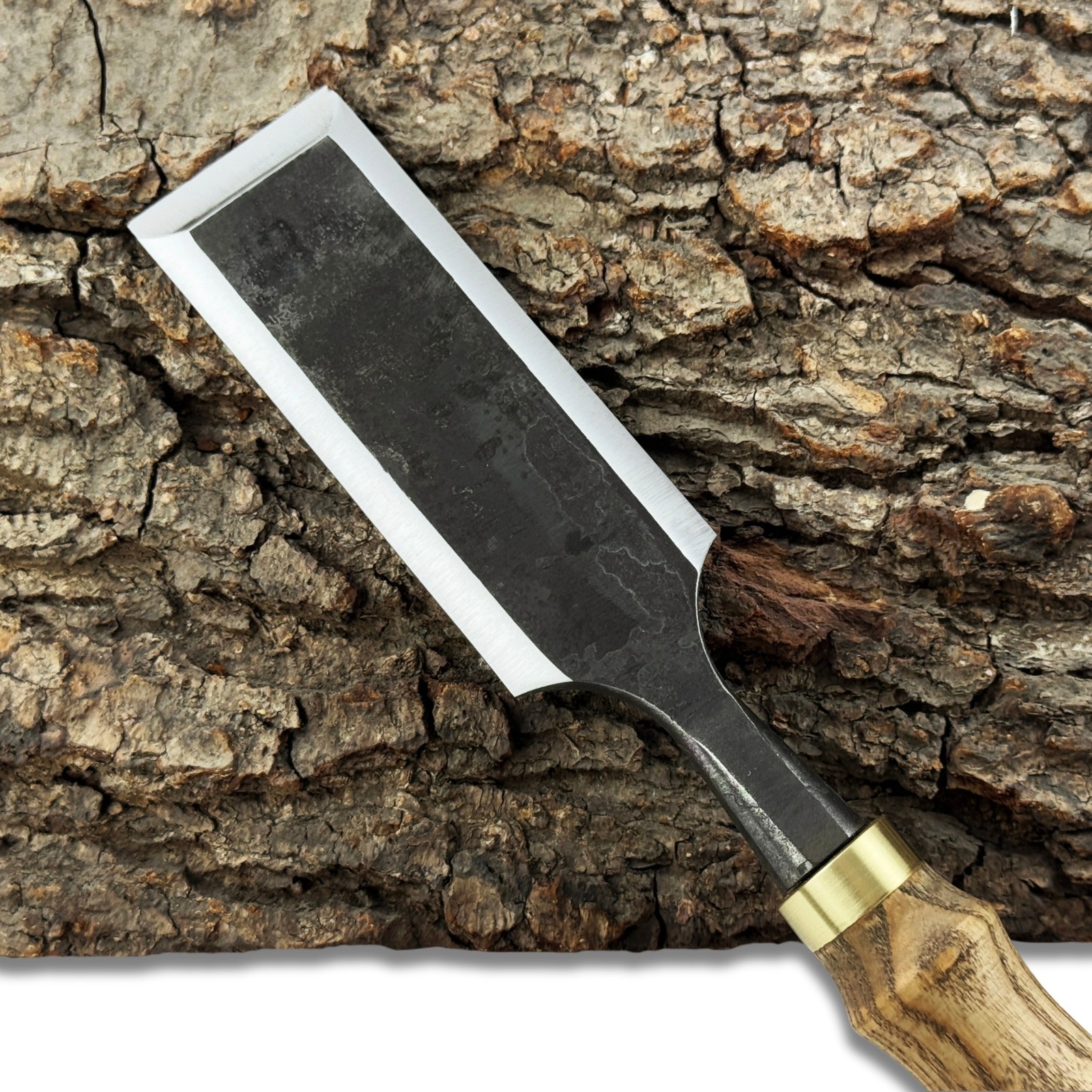 Hand-Forged Carving Chisel – 52100 Steel Blade, Ash Handle, Carpentry Chisel