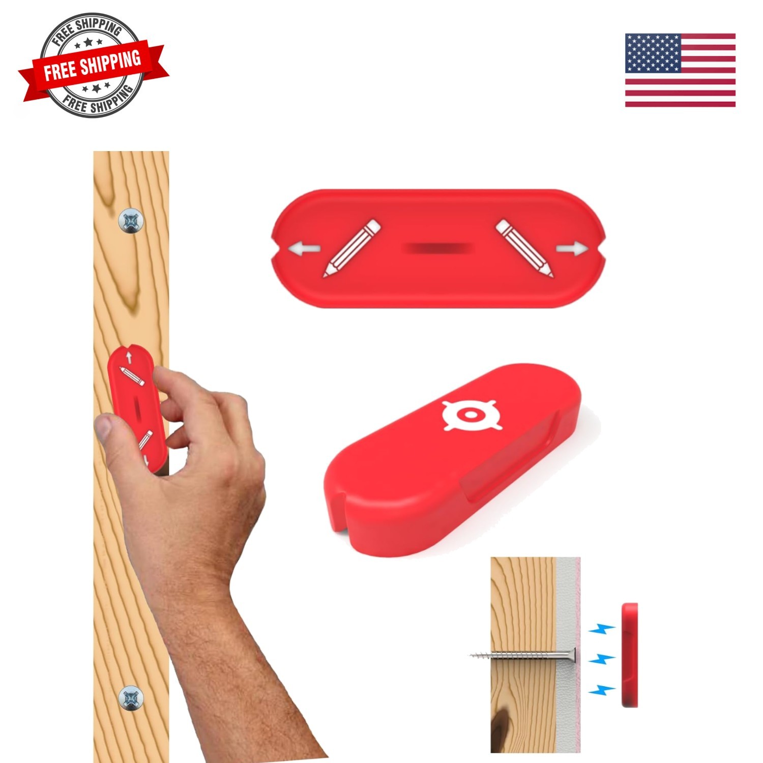 Magnetic Stud Finder [New Packaging], No Battery Screw/Nail in Stud Detector,...