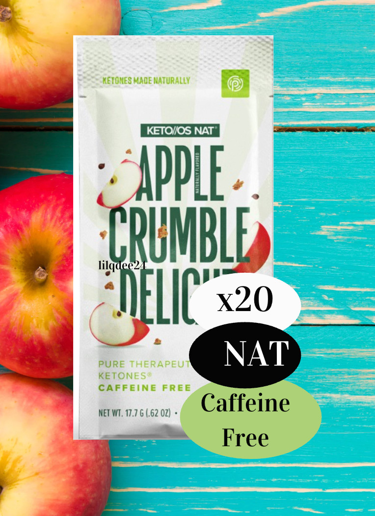 Pruvit Ketones Apple Crumble Delight Caffeine Free 20 pk Box 2027