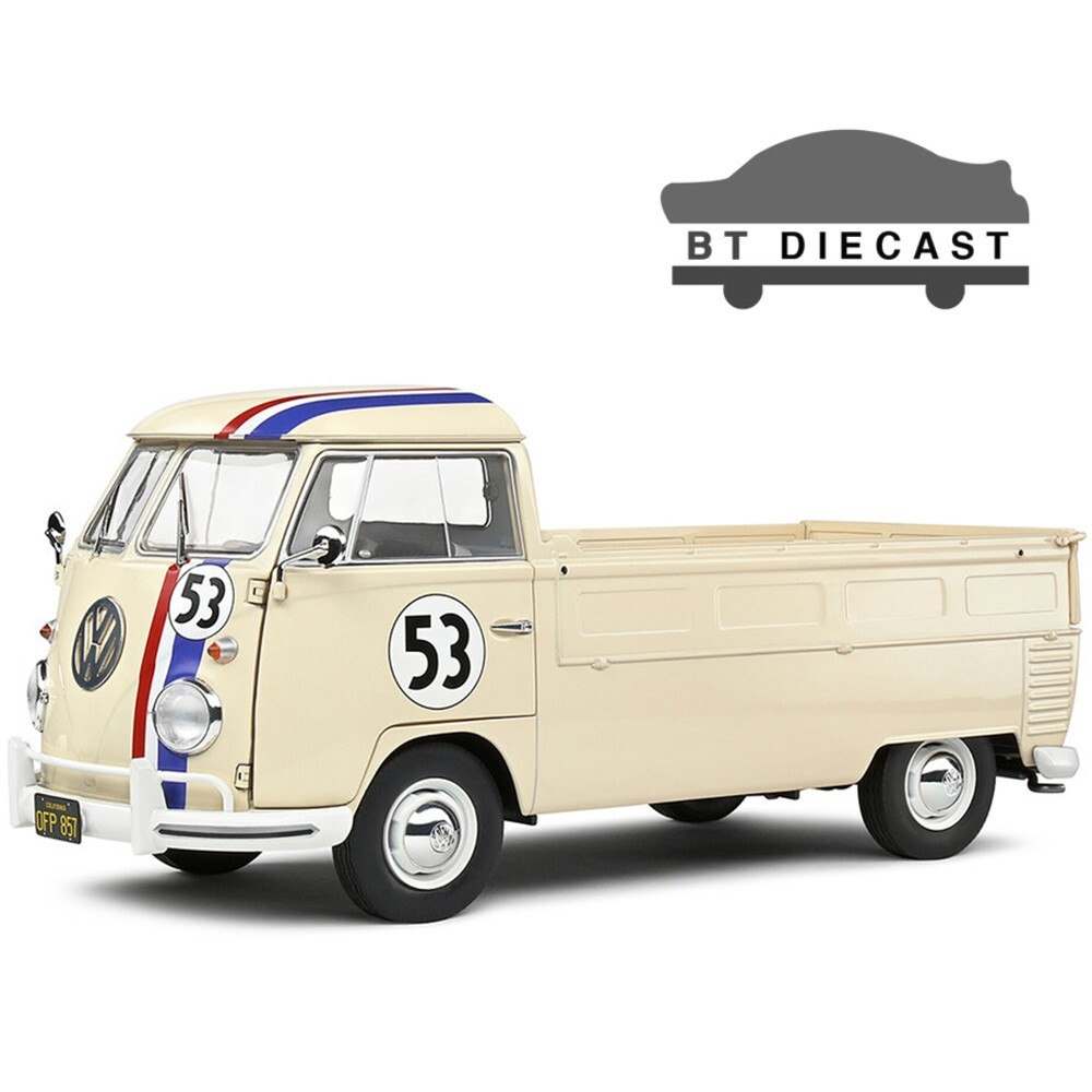 SOLIDO 1950 VW VOLKSWAGEN T1 PICK UP TRUCK RACER #53 1/18 BEIGE S1806708