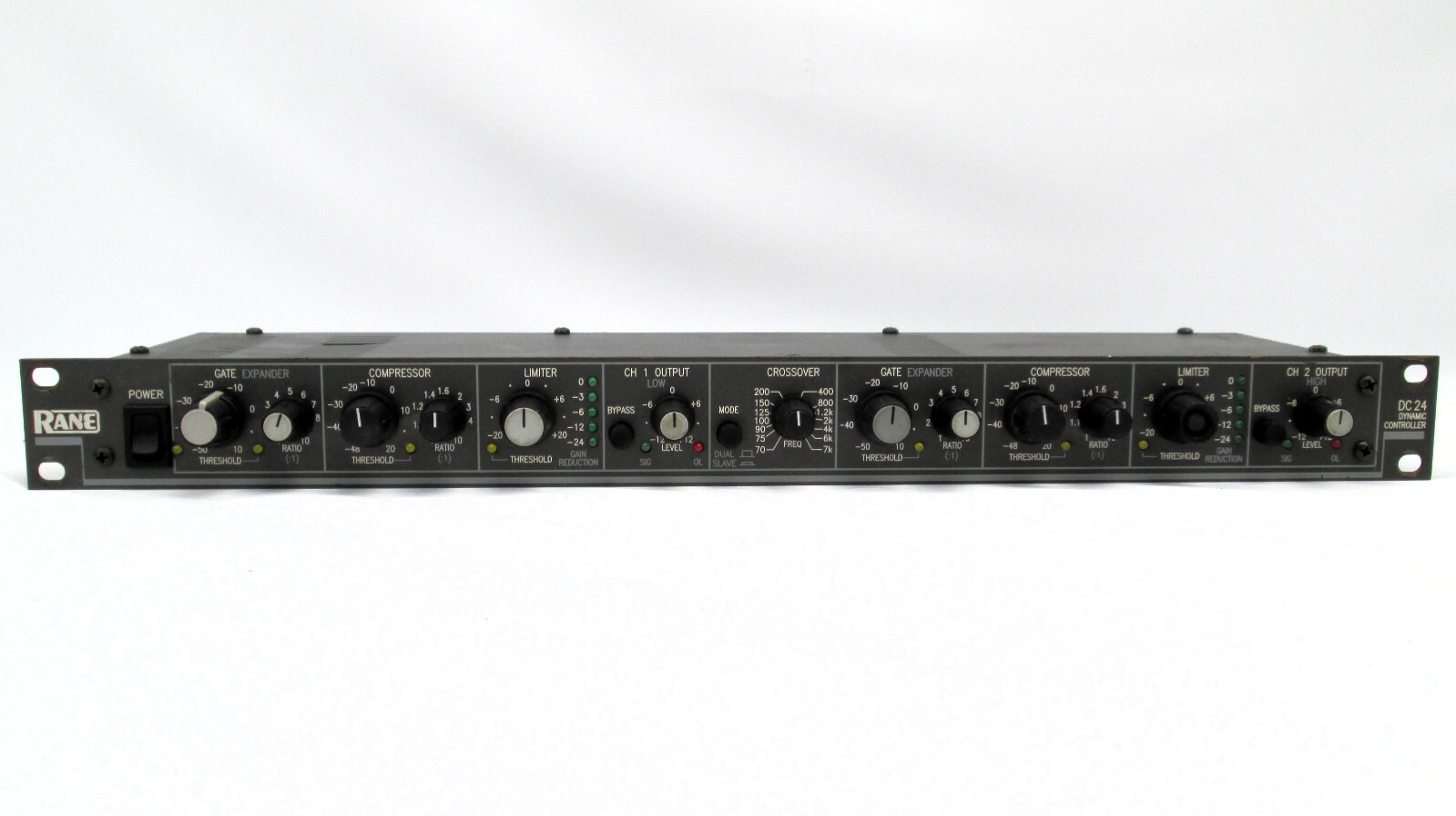 1U Rane DC24 Dynamic Controller Compressor Limiter Gate Expander No Psu