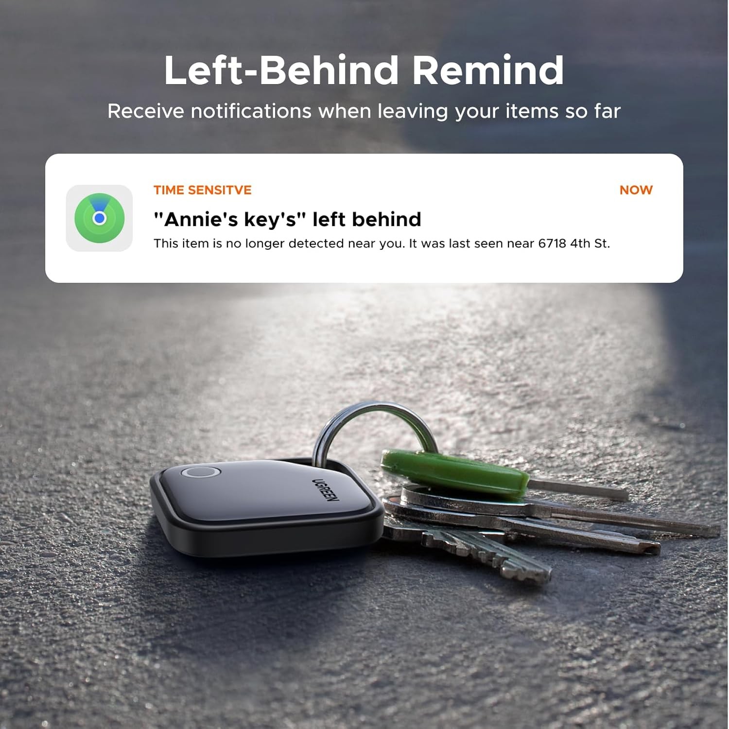 UGREEN FineTrack Air Tracker for iOS | Bluetooth Item Finder with Replaceable