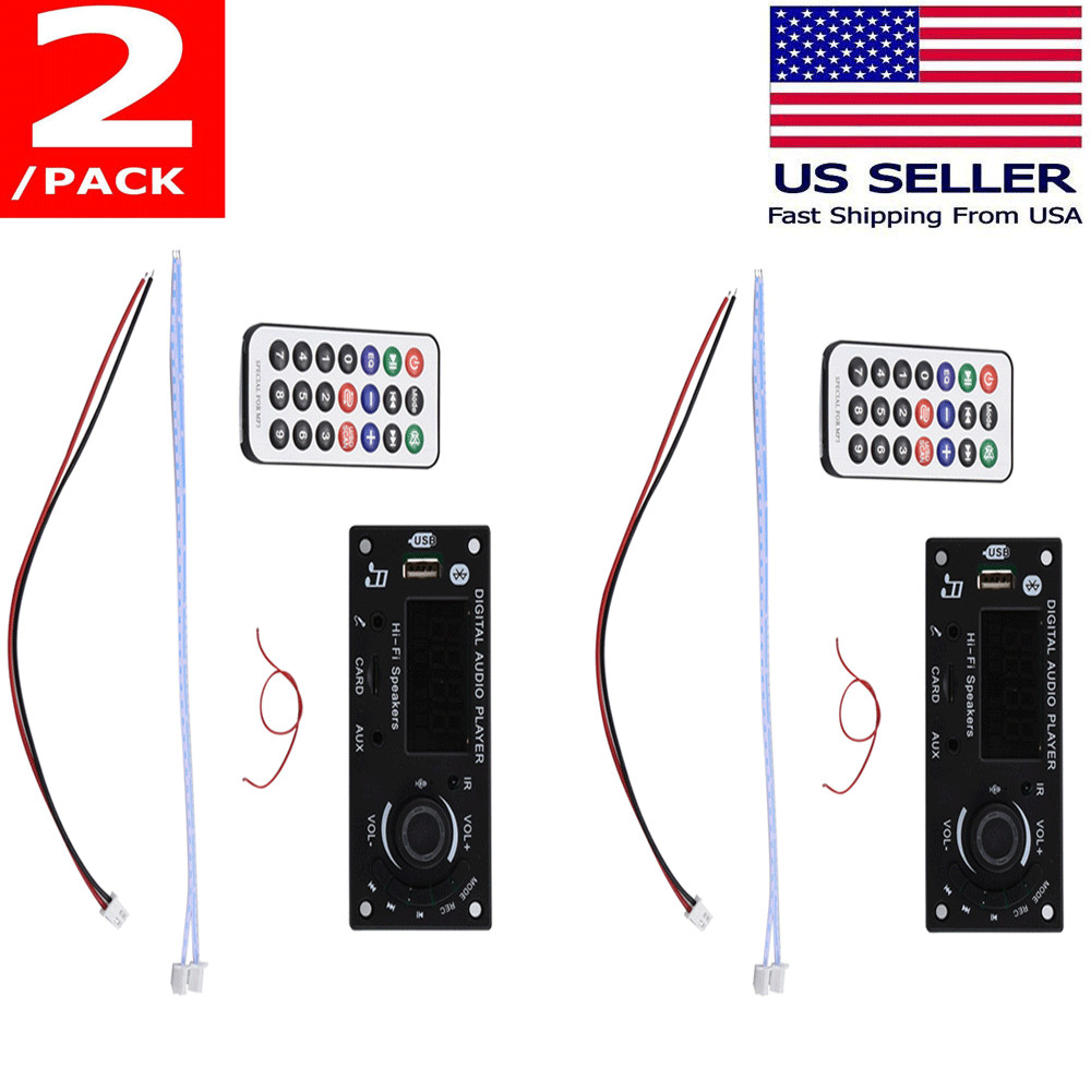 2x Decoder Board Bluetooth 5.0 Car MP3 Player USB Recording Module FM AUX Radio