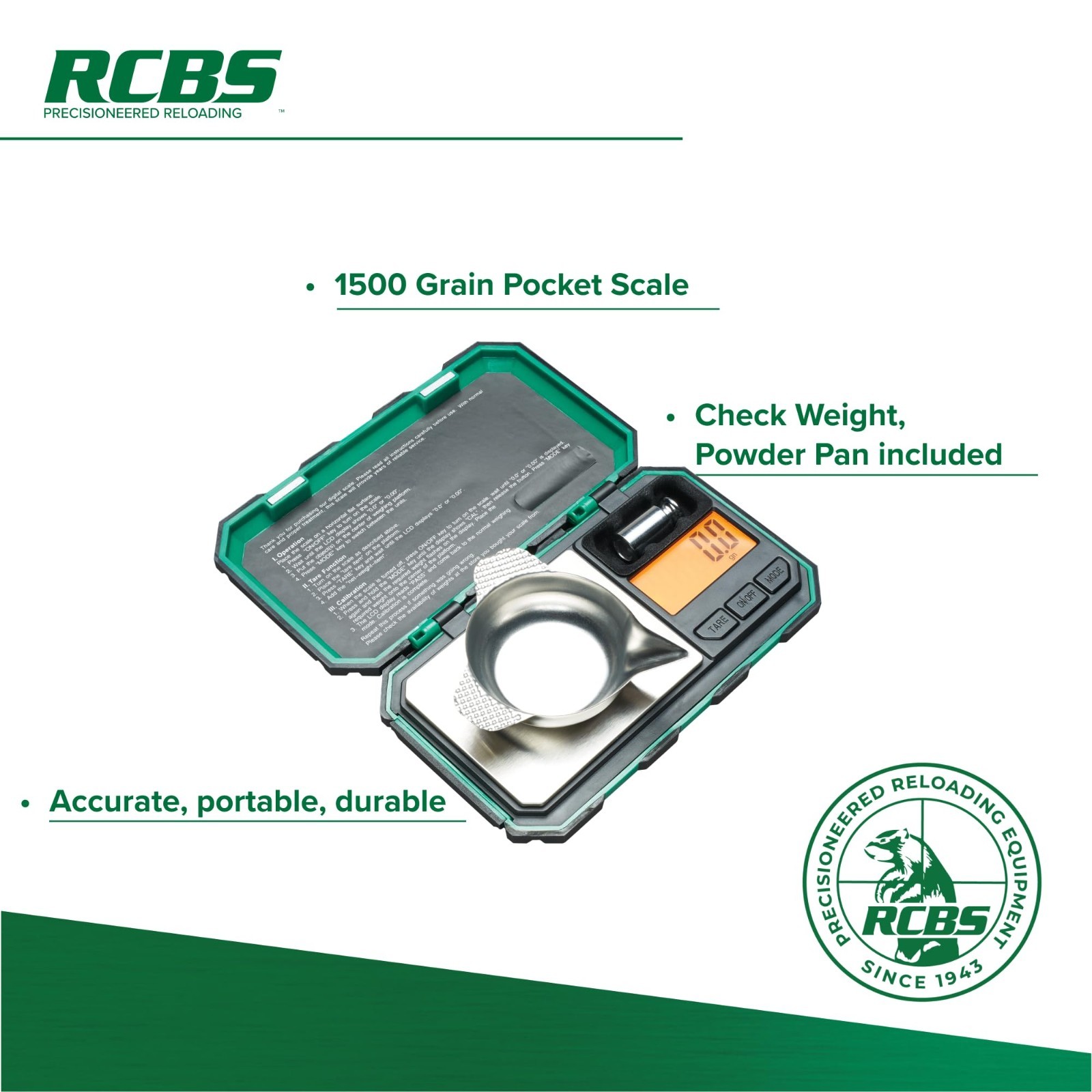 Digital Pocket Scale 1500 Grain – Precision Reloading Scale 0.1 Grain – Easy Use