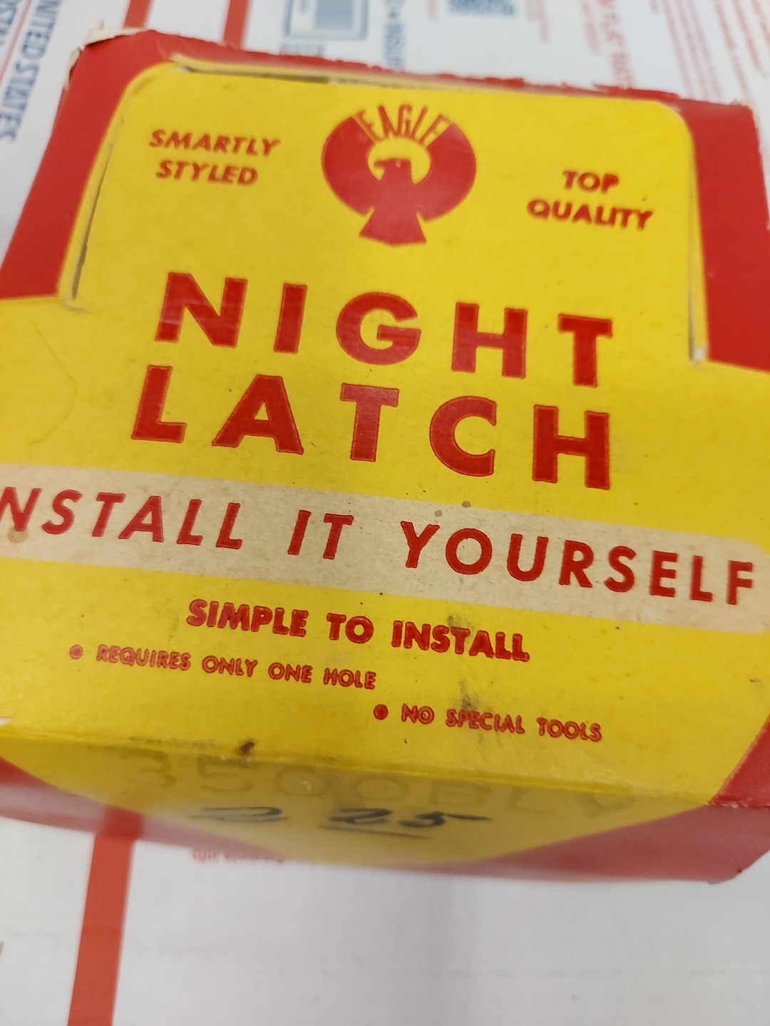 Eagle Knight Latch Original Box 3500BLY Never Used NOS
