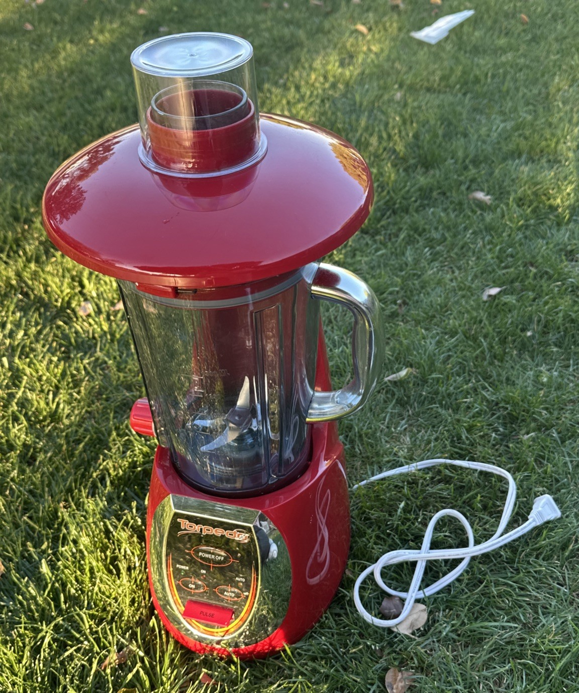 Vtg Red Torpedo Model 8337 Multi-Purpose Table Top Blender Juicer