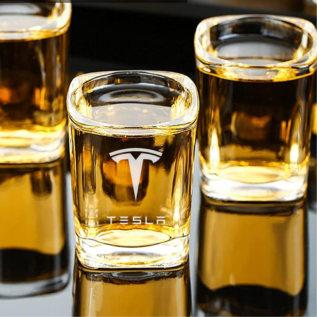 Custom Engraved Tesla Tequila Shot Glass – 2.2 oz Capacity NEW