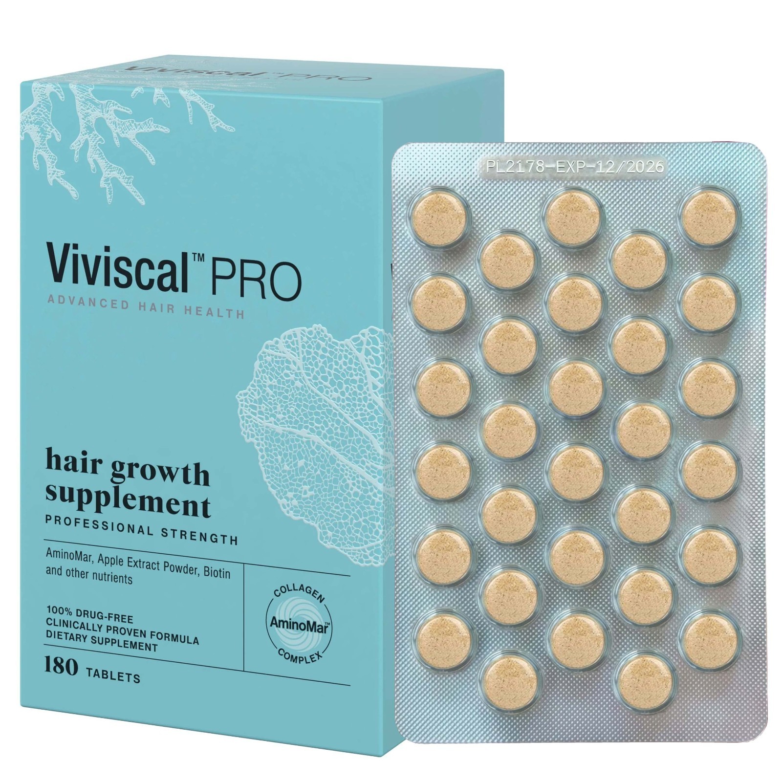 Viviscal Pro. Hair Growth Supplement 180 Count