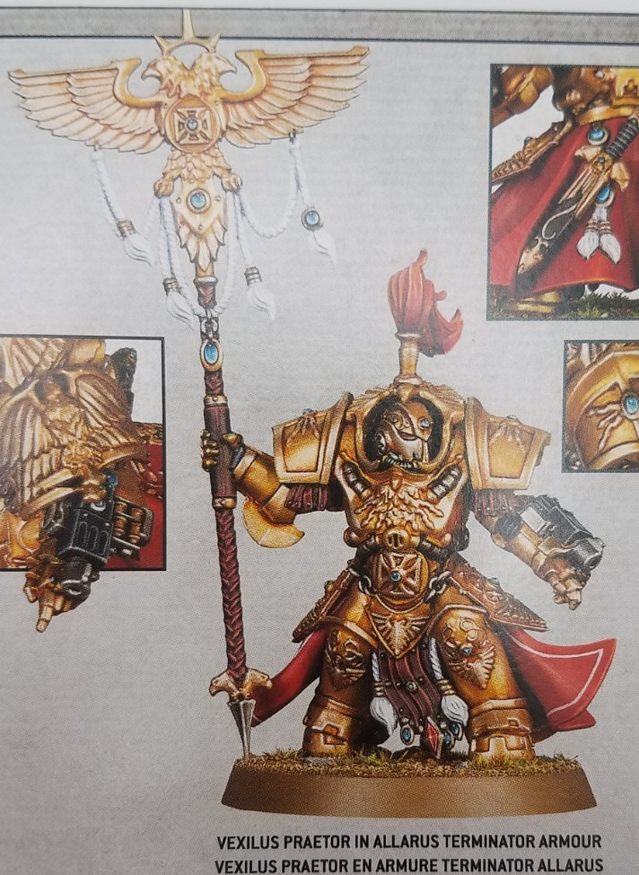 Warhammer 40K Adeptus Custodes - Allarus Custodians *Vexilus Praetor NoS*