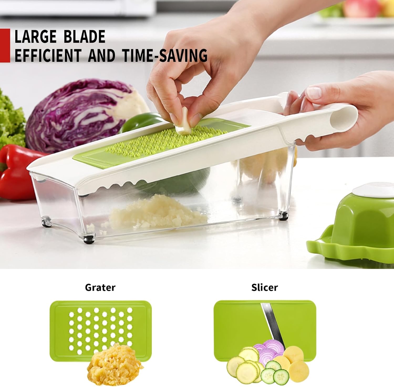 Graters For Kitchen, Cheese Grater with Container, Mandoline Slicer For Kitchen,
