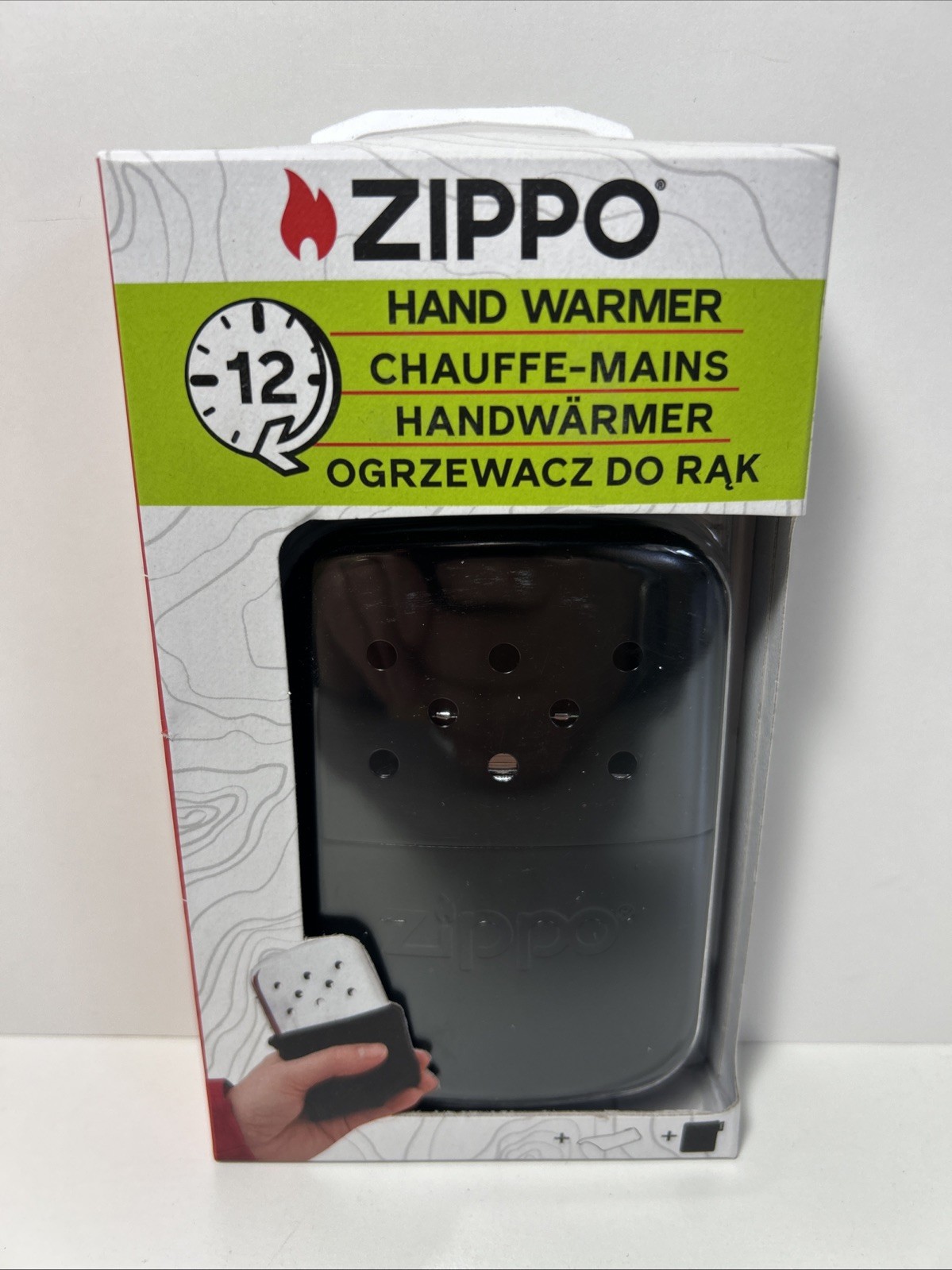 Zippo 12 Hour Easy Fill Re-Useable Hand Warmer Black **Brand New**