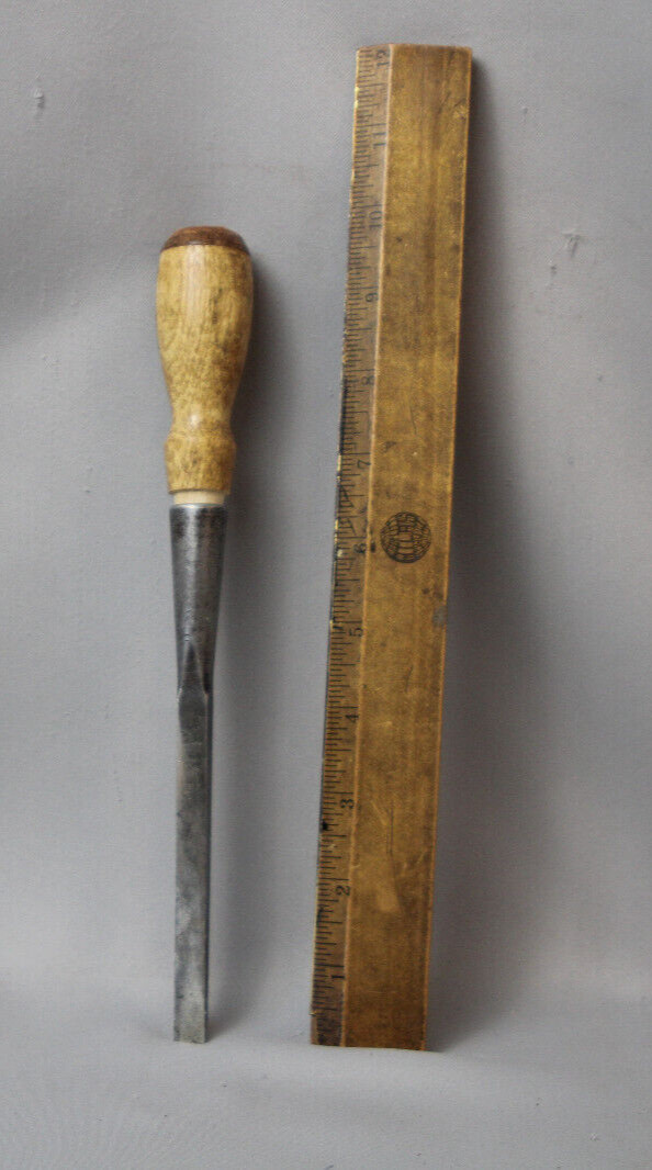 Fine User Vintage 3/8"  Buck Bros Cast Steel Firmer Woodworkers Gouge  INV#QU34