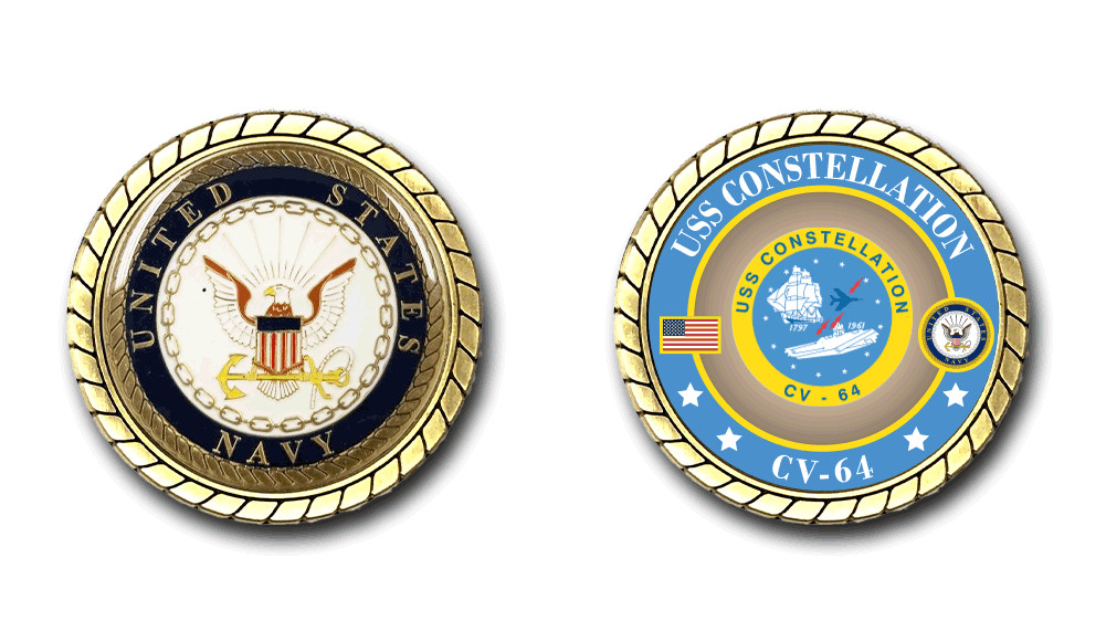 USS Constellation CV-64 Challenge Coin US Navy Officially Licensed