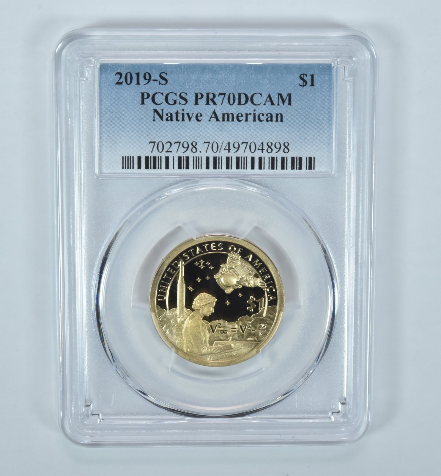 2019-S Sacagawea $1 Mary Golda Ross Space Program PR70 DCAM PCGS Blue Lbl