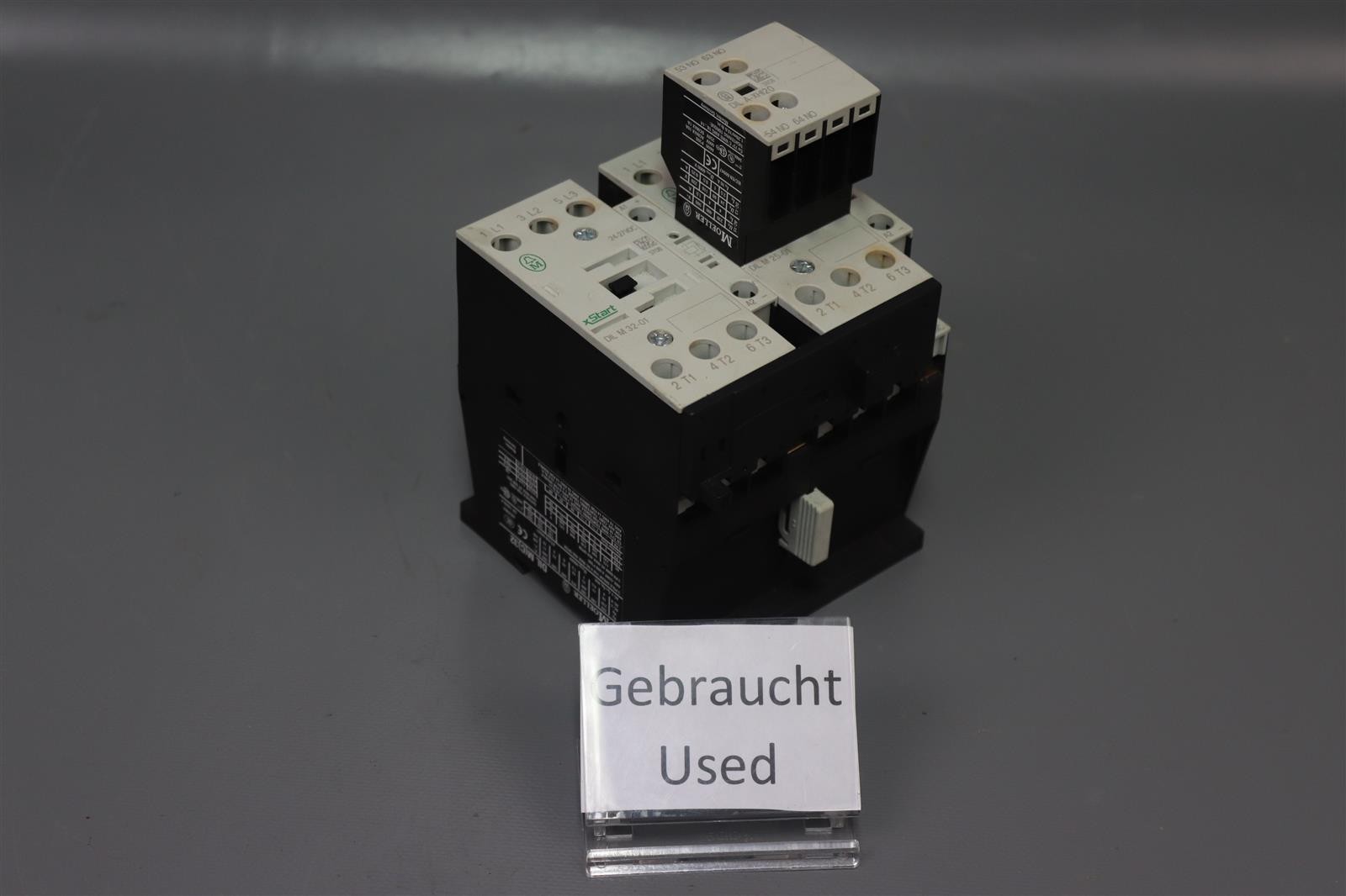 Moeller DIL M 32-01+DIL M 25-01+DIL A-XHI20 Auxiliary Contactor Used