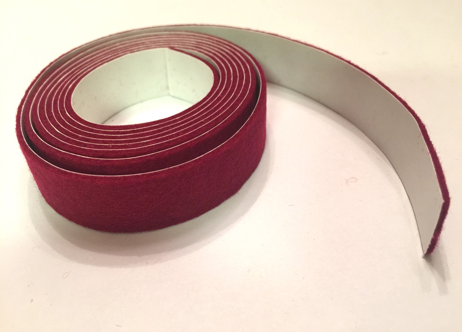 Self Adhesive Maroon Nameboard Felt for Piano Repair/Refinish 52"x5/8"x.050"