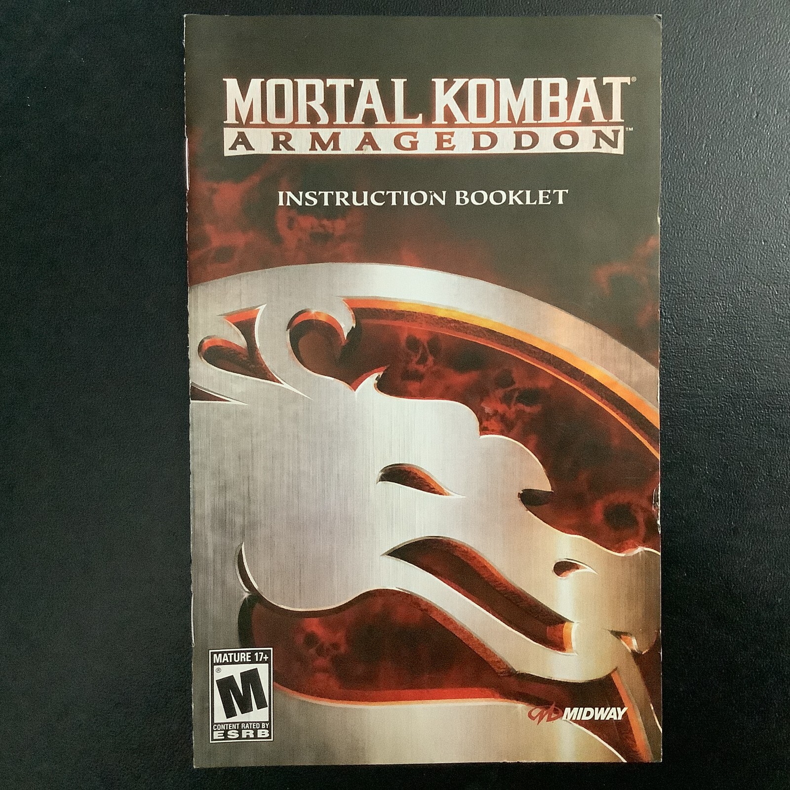 Mortal Kombat Armageddon PS2 PlayStation 2 Instruction Manual Only