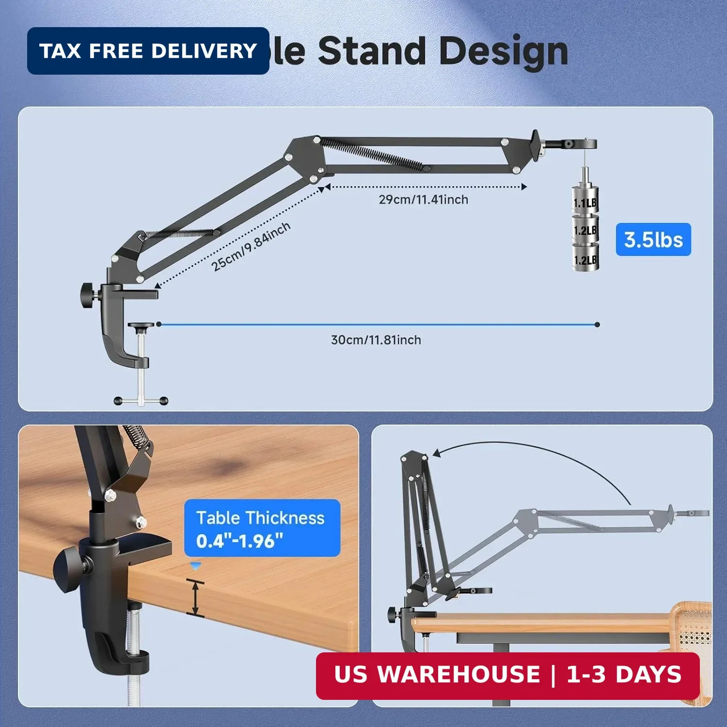 5" LCD Digital Soldering Microscope with Flexible Stand, 1000X Magnification for