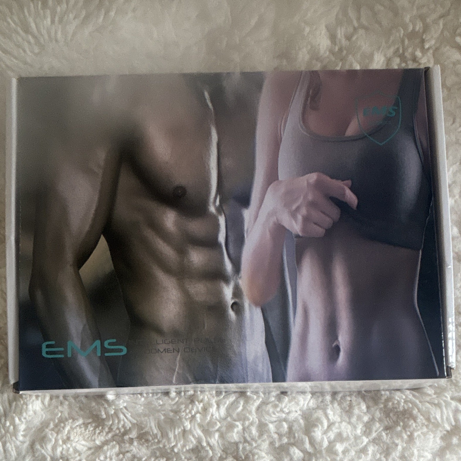 EMS Ab Trainer Belt Abdominal Stimulator Portable Black/Orange