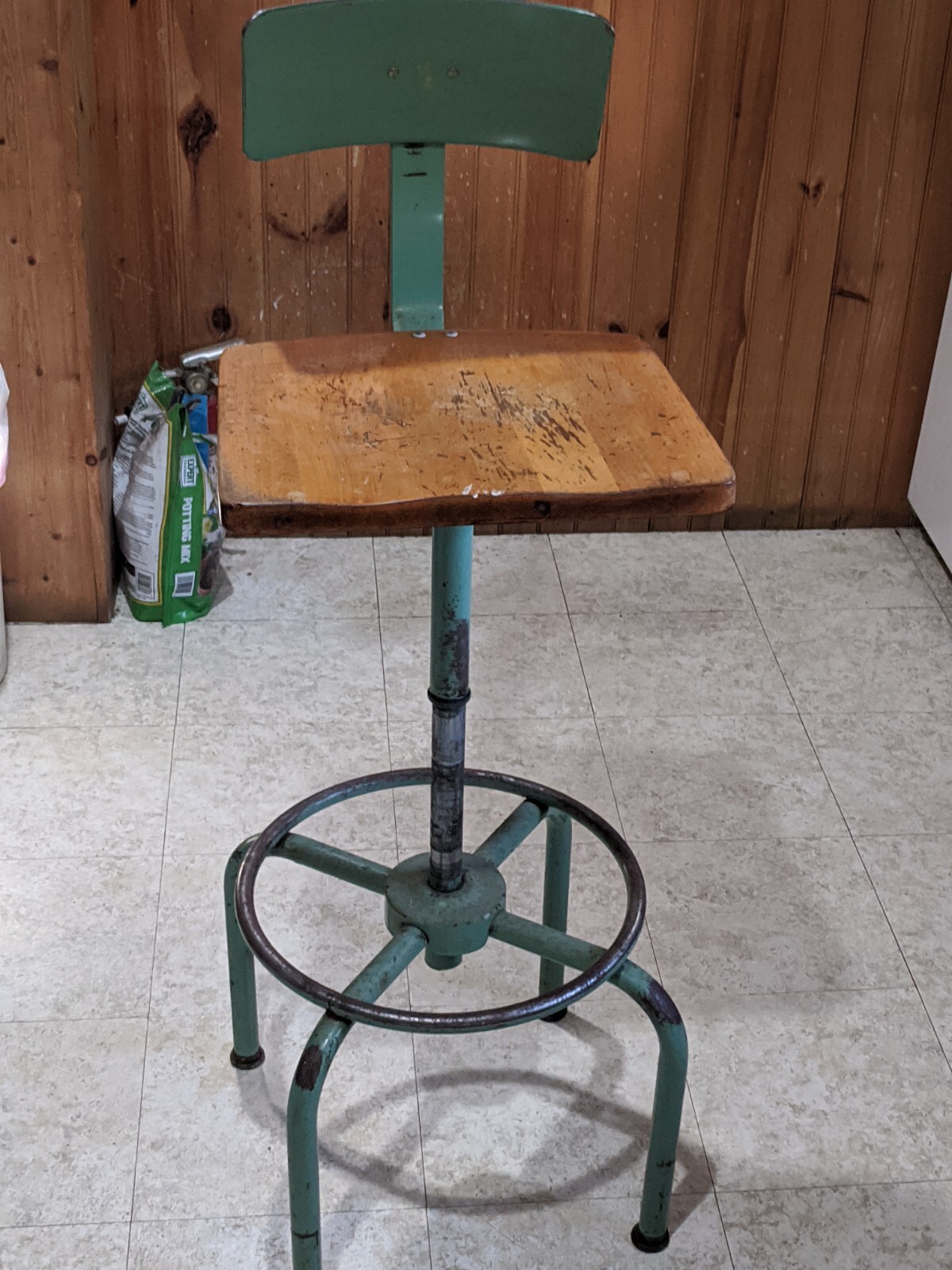 Vintage Adjustable Drafting Stool Adjusto