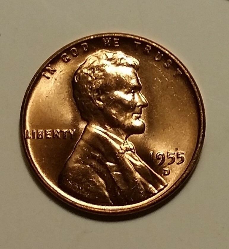 1955-D Lincoln Wheat Penny Cent ~Brilliant Uncirculated Red