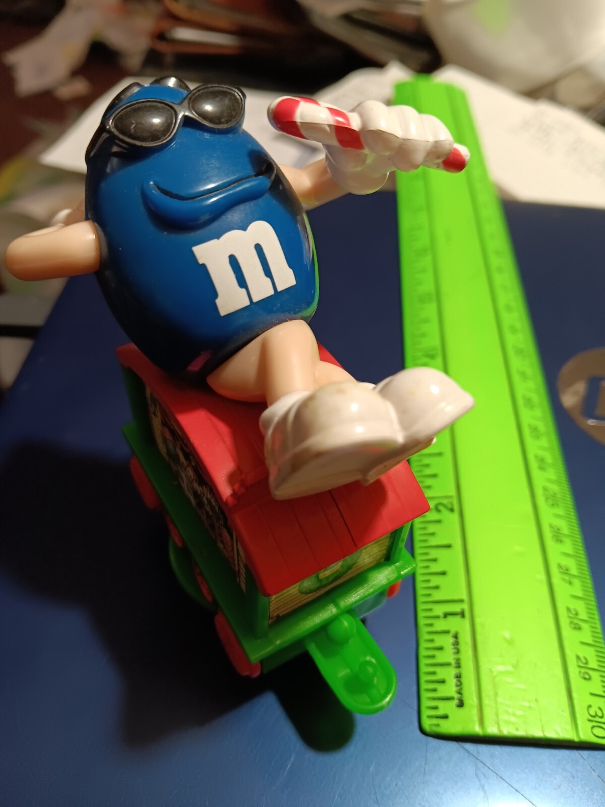 M&M Candy Topper Figure - Blue Train 3.75" (23-325)