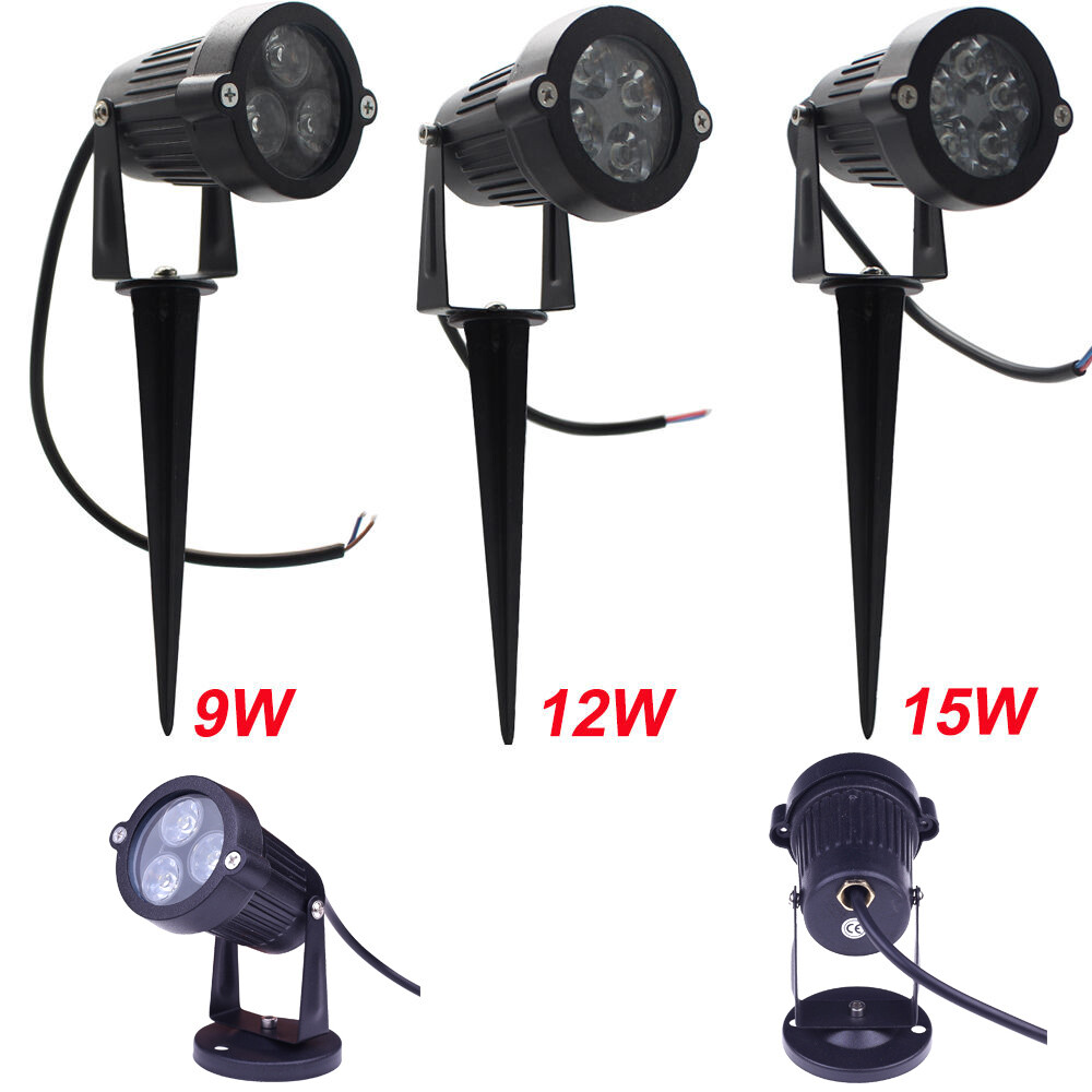 Outdoor 12V 110V 220V 9W 12W 15W LED Path Light Garden Landscape Yard Lamp HRM