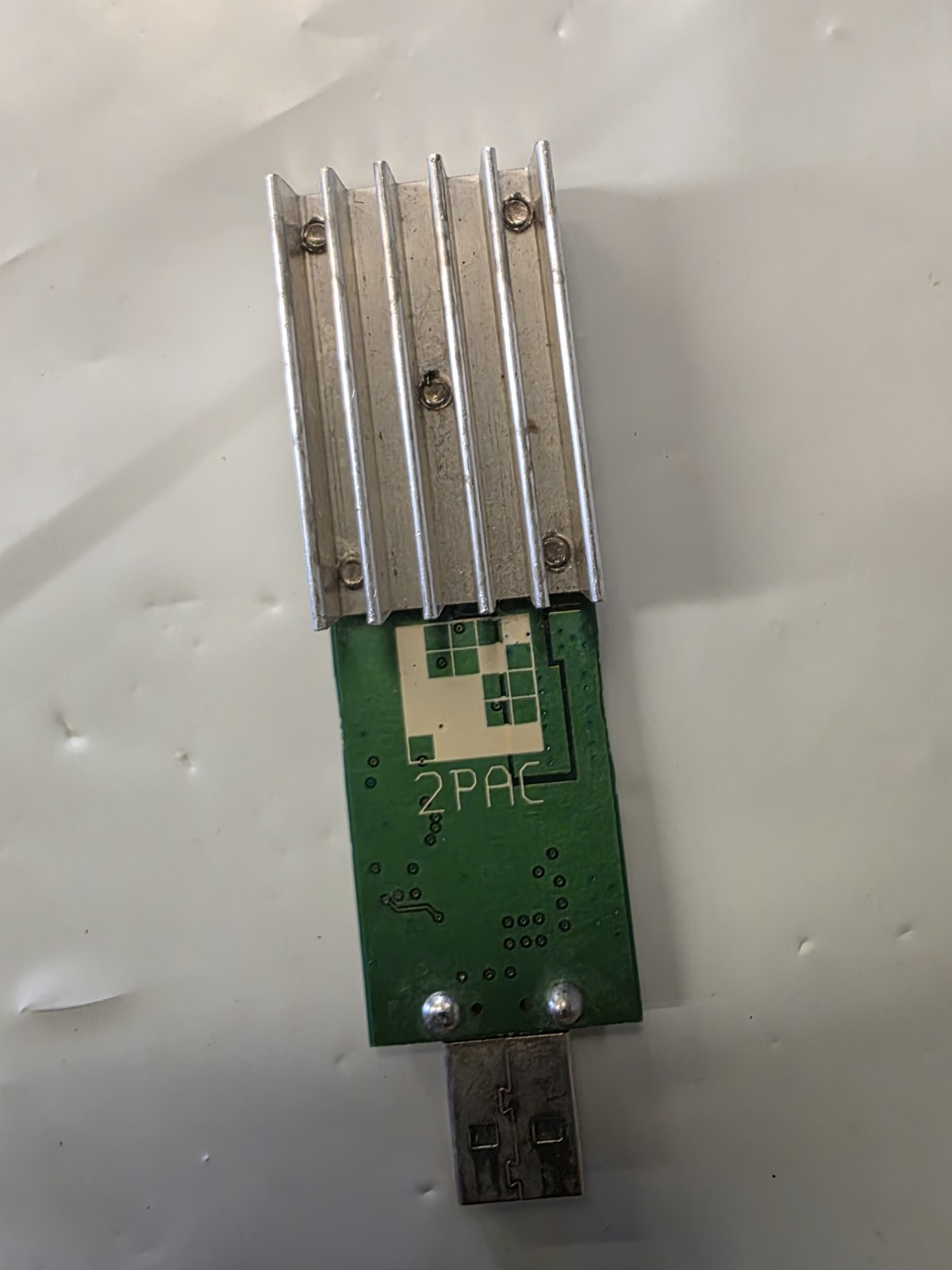 USB Miner Board w/ Heatsink – 2PAC Marked PCB – Untested