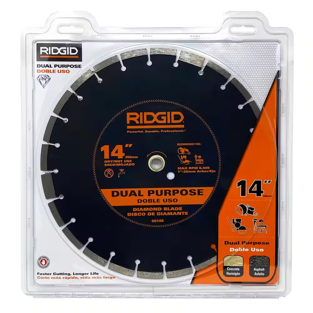 14 In. Dual-Purpose Walk-Behind Saw Diamond Blade