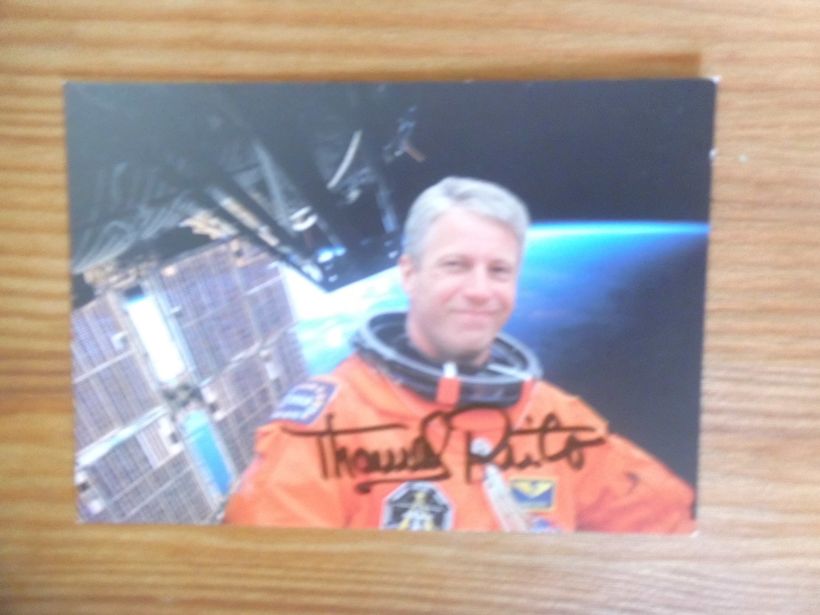 Thomas Reiter Space Autograph Card (Original, Uncertified) Germany