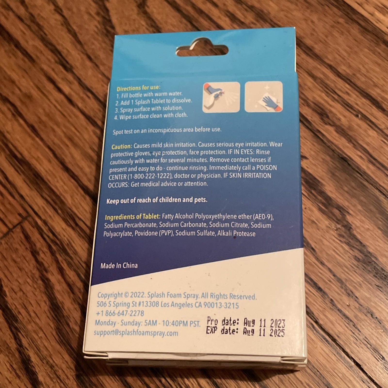 Splash Spray 1 pack of 10 Multi-purpose Cleaning Tablets