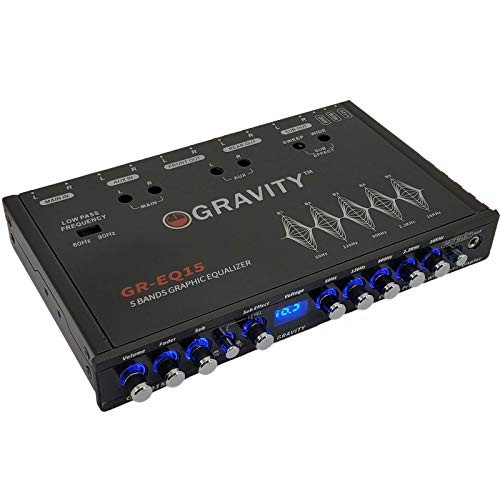 Gravity EQ15 1/2 Din Five Equalization Bands Car Audio Equalizer EQ Front,